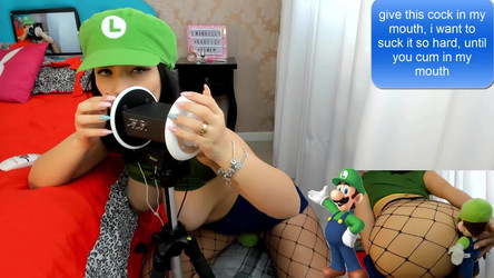Emanuelly Raquel/1080p/ASMR 3DIO Cosplay Girl Luigi JOI Jerk off Instruction LATINA GAMER GIRL_1080p.mp4